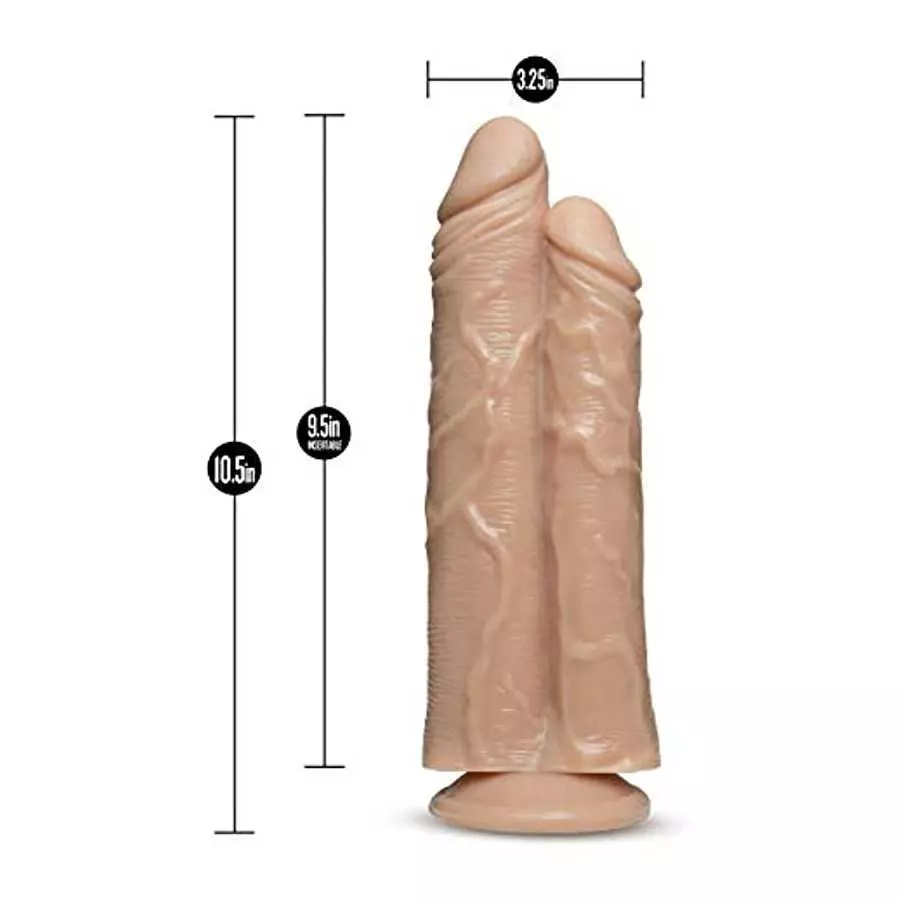 Blush Dr. Skin Dr. Double Stuffed Realistic Double Dildo, Sex Toy for Women, Sex Toy for Adults, Vanilla