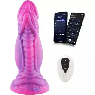 Wildolo APP-Controlled Silicone Dildo, Realistic Premium Vibrator Dildo, Body-Safe Classic Dildo, Adult Sex Toy (M)