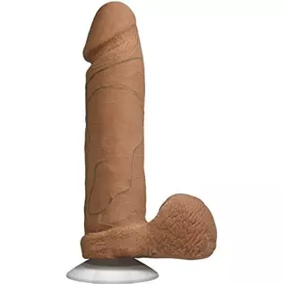 Doc Johnson The Realistic Cock with Removable Suction Cup - ULTRASKYN - 8 Inch - F-Machine and Harness Compatible Dildo - Carame