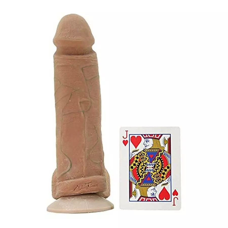 Doc Johnson The Realistic Cock with Removable Suction Cup - ULTRASKYN - 8 Inch - F-Machine and Harness Compatible Dildo - Carame