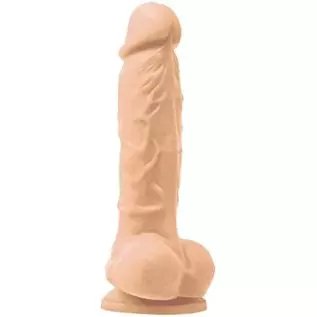 NS Novelties NS Novelites - Colours Pleasures Silicone Vibrating Dildo with Balls 5 Inch - White, Beige
