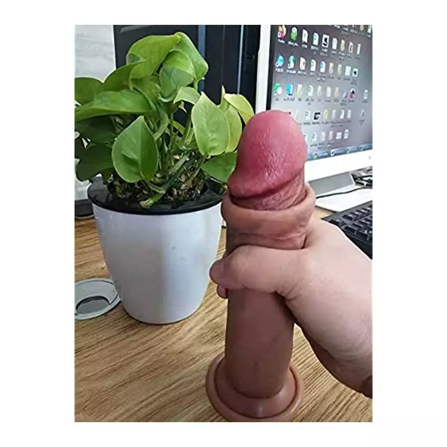 Realistic Dildo 7.5 Inch Dual-Density Silicone Huge Penis ，Silicone Cock with Strong Suction Cup, Soft Silicone Real Dong Penis