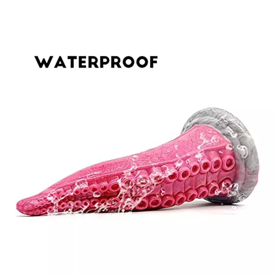 Realistic Tentacle Dildo, 9Inch Silicone Big Octopus Thick Dildos with Suction Cup Adult Sex Toy - Red