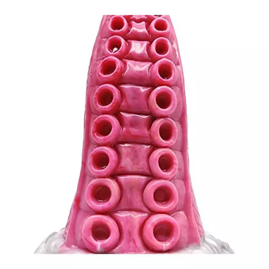 Realistic Tentacle Dildo, 9Inch Silicone Big Octopus Thick Dildos with Suction Cup Adult Sex Toy - Red