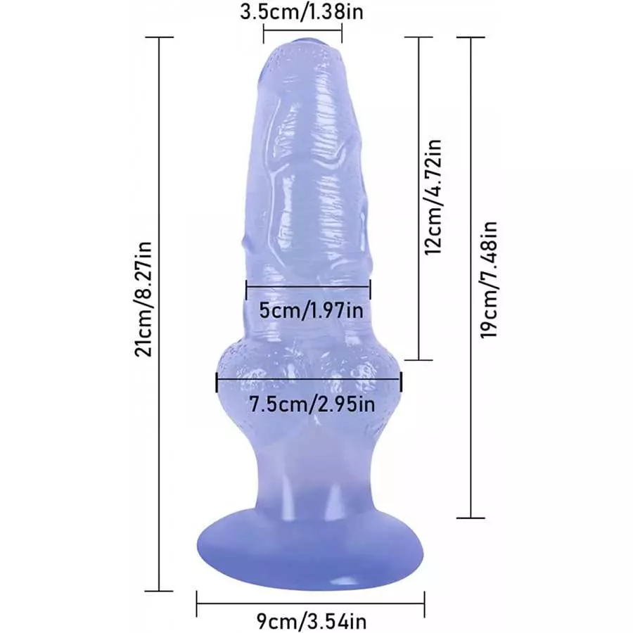 Realistic Dog Knot Dildo Sex Toy Animal Wolf Dildos with Suction Cup Hands-Free Adult Anal Plug Toys Suitable for Male Female (B