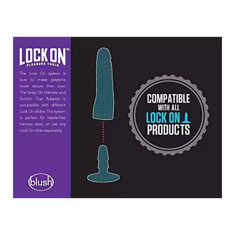 Blush Lock On Soft Realistic 8 Inch Body Safe Dildo - Compatible with All Lock On Type Systems - Use with Our Strap On - Handles