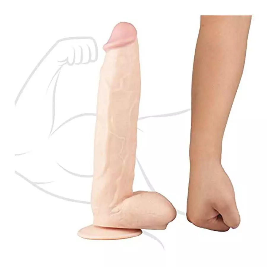 ShyPlay 12.20inches XXL Large Size Realistic Dildo for Sex with Suction Cup, PVC Dildos Anal and G-spot Adult Toys for Women