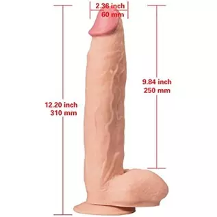 ShyPlay 12.20inches XXL Large Size Realistic Dildo for Sex with Suction Cup, PVC Dildos Anal and G-spot Adult Toys for Women ShyPlay 12.20inches XXL Large Size Realistic Dildo for Sex with Suction Cup, PVC Dildos Anal and G-spot Adult Toys for Women