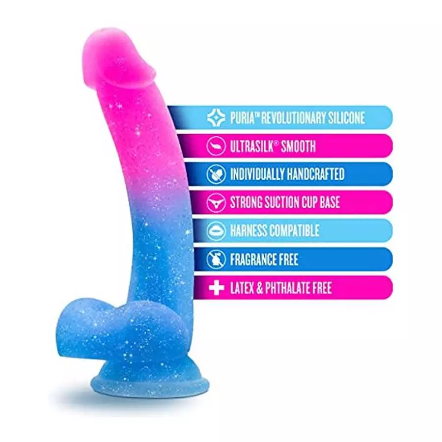 Blush Avant Chasing Sunsets Realistic Colorful Gradient Silicone Dildo - 7.75" Length and 1.25" Width - Suction Cup Base for Han Blush Avant Chasing Sunsets Realistic Colorful Gradient Silicone Dildo - 7.75" Length and 1.25" Width - Suction Cup Base for Han