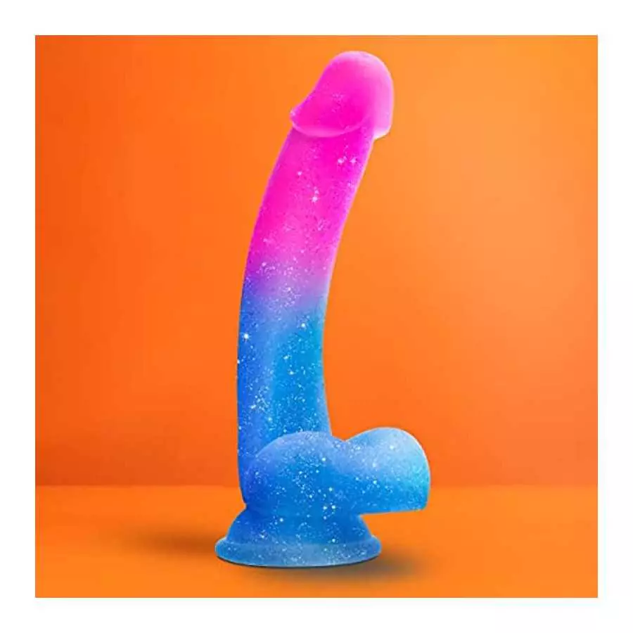 Blush Avant Chasing Sunsets Realistic Colorful Gradient Silicone Dildo - 7.75" Length and 1.25" Width - Suction Cup Base for Han