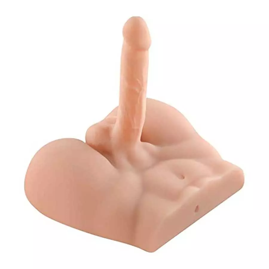 Male Torso Dildo Sex Doll, Men's Penis Love Doll with Muscle line for Women Masturbation Toys - 11x9.44 inch,Beige