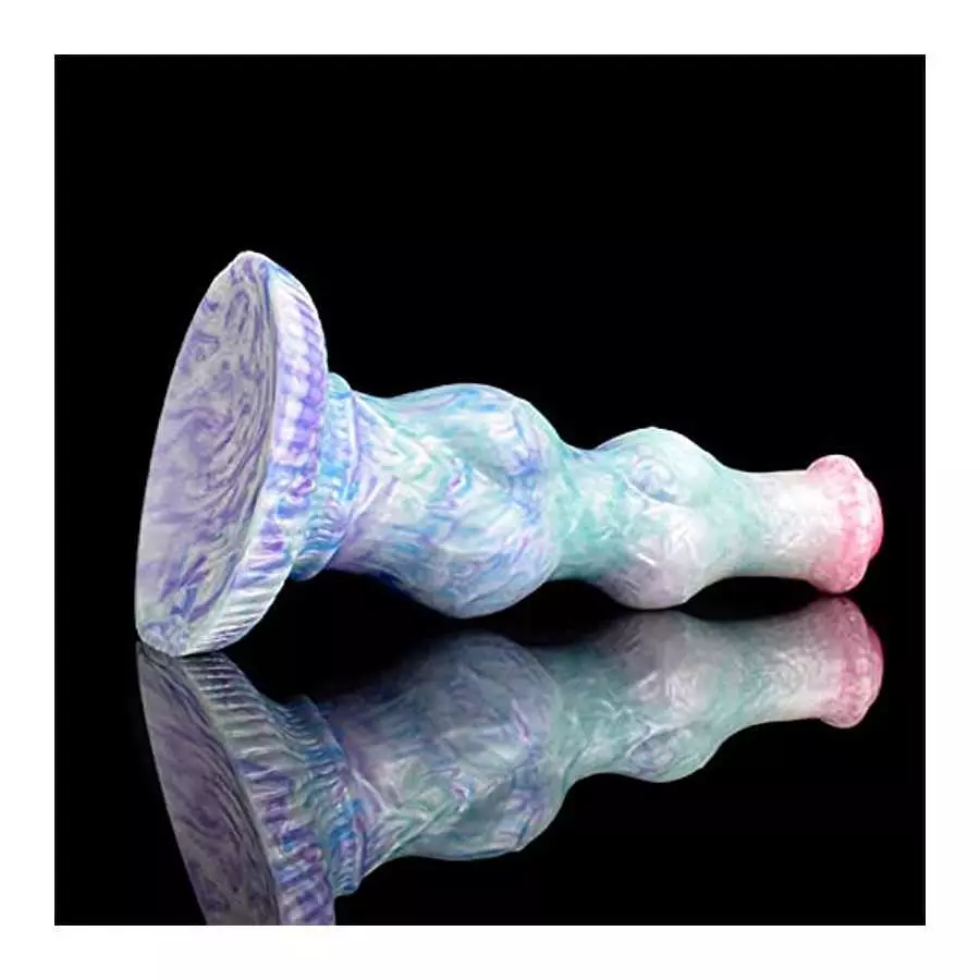 +7sueflly Huge Wolf Dildo Monster Dildo, 10.24'' Realistic Animal Dildo Suction Cup Dildo Toys with Big Knot, Flexible Dildo Ana