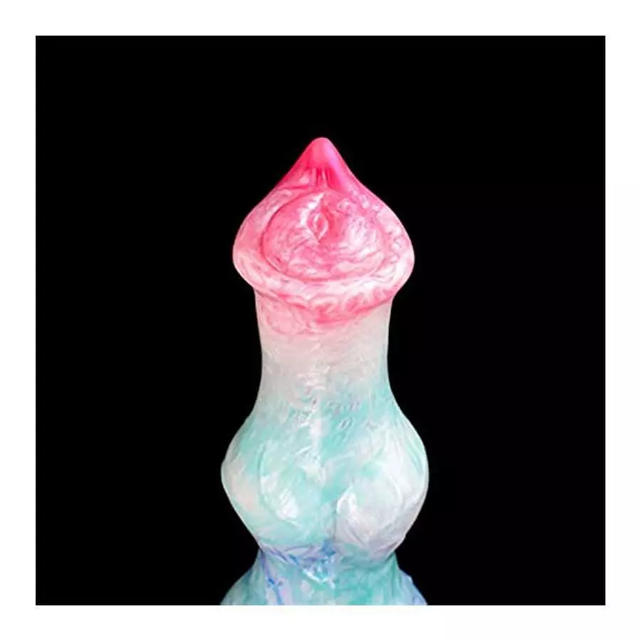 +7sueflly Huge Wolf Dildo Monster Dildo, 10.24'' Realistic Animal Dildo Suction Cup Dildo Toys with Big Knot, Flexible Dildo Ana