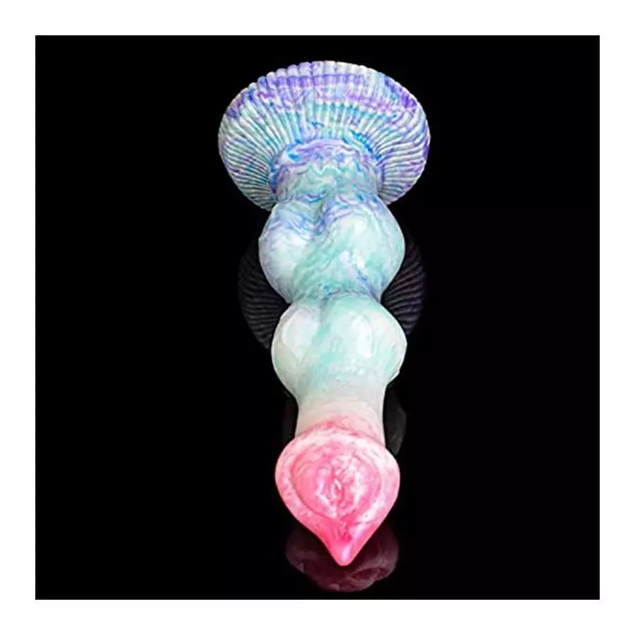 +7sueflly Huge Wolf Dildo Monster Dildo, 10.24'' Realistic Animal Dildo Suction Cup Dildo Toys with Big Knot, Flexible Dildo Ana