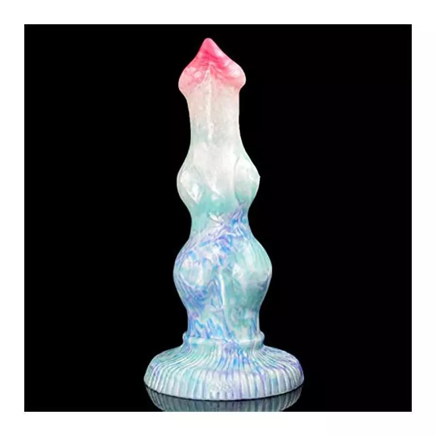 +7sueflly Huge Wolf Dildo Monster Dildo, 10.24'' Realistic Animal Dildo Suction Cup Dildo Toys with Big Knot, Flexible Dildo Ana