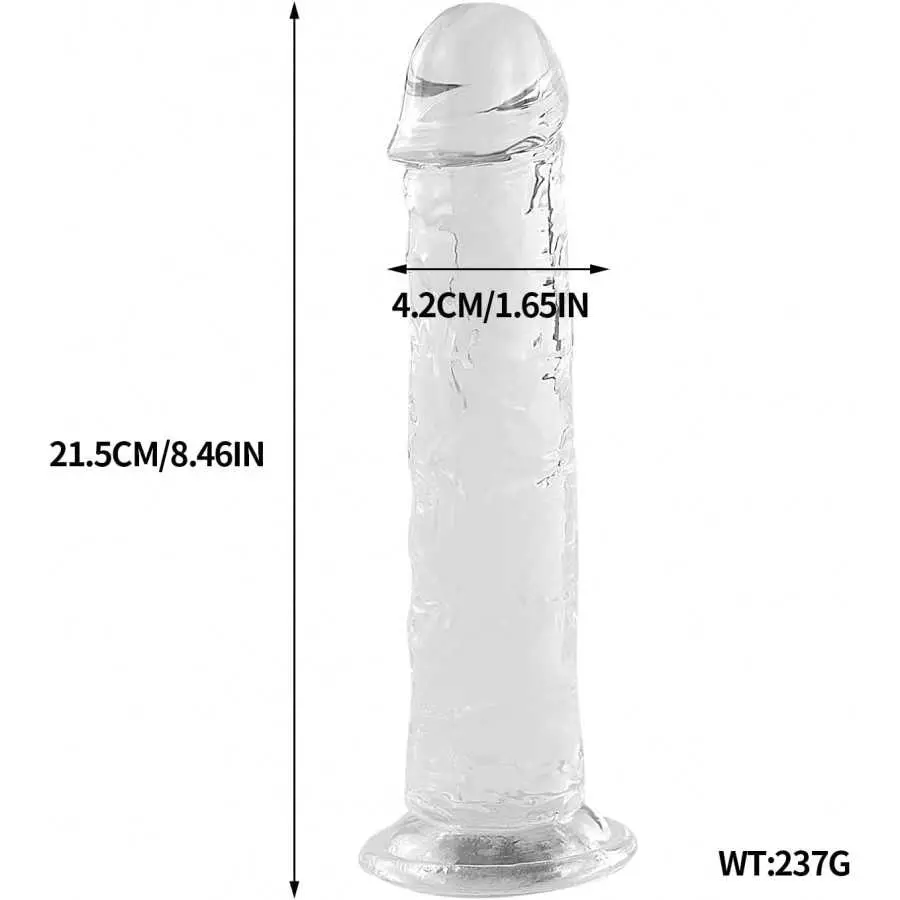 9.84'' Huge Realistic Dildo Big Jelly Dildo with Strong Suction Cup, Flexible Penis for Hand Free Play, Adult Sex Toys for Coupl