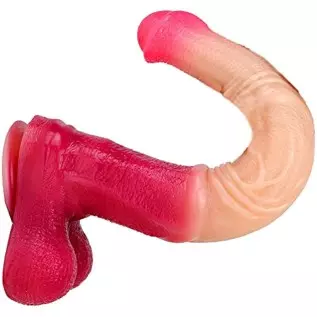 14.57" Colorful Realistic Horse Dildo Extra Long Dildo Anal Butt Plug, Silicone Animal Dildo Suction Cup Dildo Toy for Women, Mo