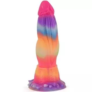 Huge Monster Dildo with Suction Cup, Realistic Luminous Animal Dildos for Women Sex Toys (M)