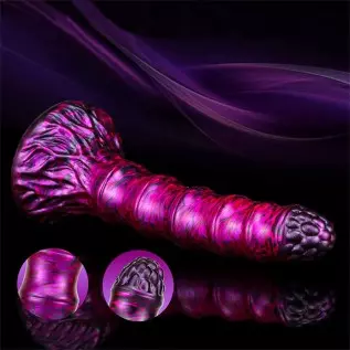Silicone Real Skin Dildo Anal Plug with Suction Cup, 6.93" Realistic Dildo Flexible Monster Dildo for Female, Soft Colorful Dild