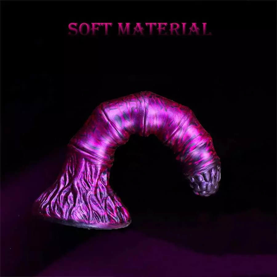 Silicone Real Skin Dildo Anal Plug with Suction Cup, 6.93" Realistic Dildo Flexible Monster Dildo for Female, Soft Colorful Dild