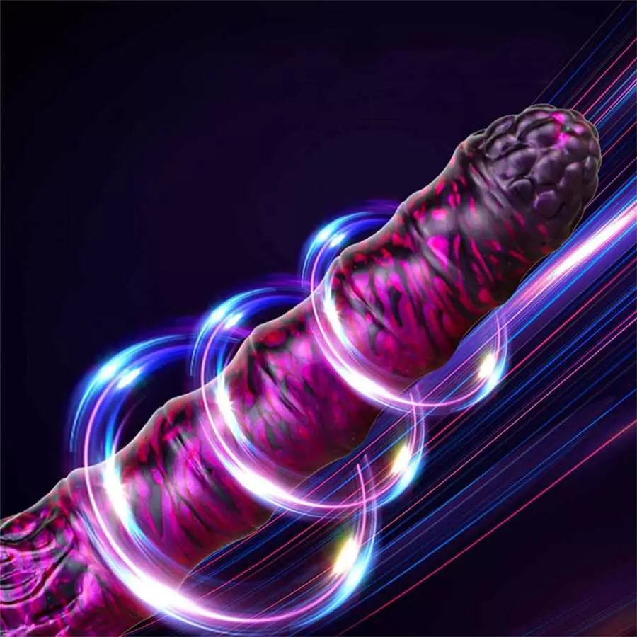 Silicone Real Skin Dildo Anal Plug with Suction Cup, 6.93" Realistic Dildo Flexible Monster Dildo for Female, Soft Colorful Dild