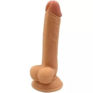 VINERFLY 8 Inch Realistic Dildo Strong Suction Cup, Ultra-Soft Dildo Hands-Free for Adult Women