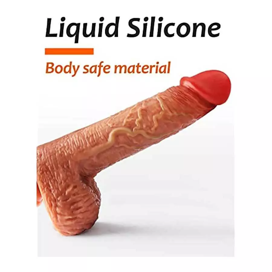 Realistic Silicone Dildo for Women: 8.3 Inch Lifelike Huge Dildo with Strong Suction Cup for Hands-Free Play, Lifelike Anal Dild