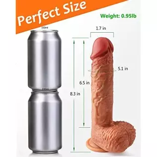 Realistic Silicone Dildo for Women: 8.3 Inch Lifelike Huge Dildo with Strong Suction Cup for Hands-Free Play, Lifelike Anal Dild