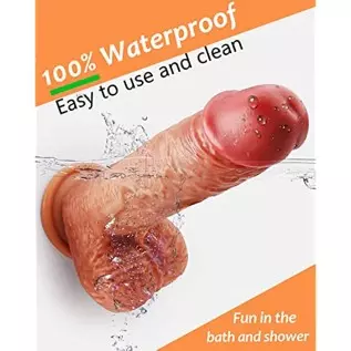 Realistic Silicone Dildo for Women: 8.3 Inch Lifelike Huge Dildo with Strong Suction Cup for Hands-Free Play, Lifelike Anal Dild