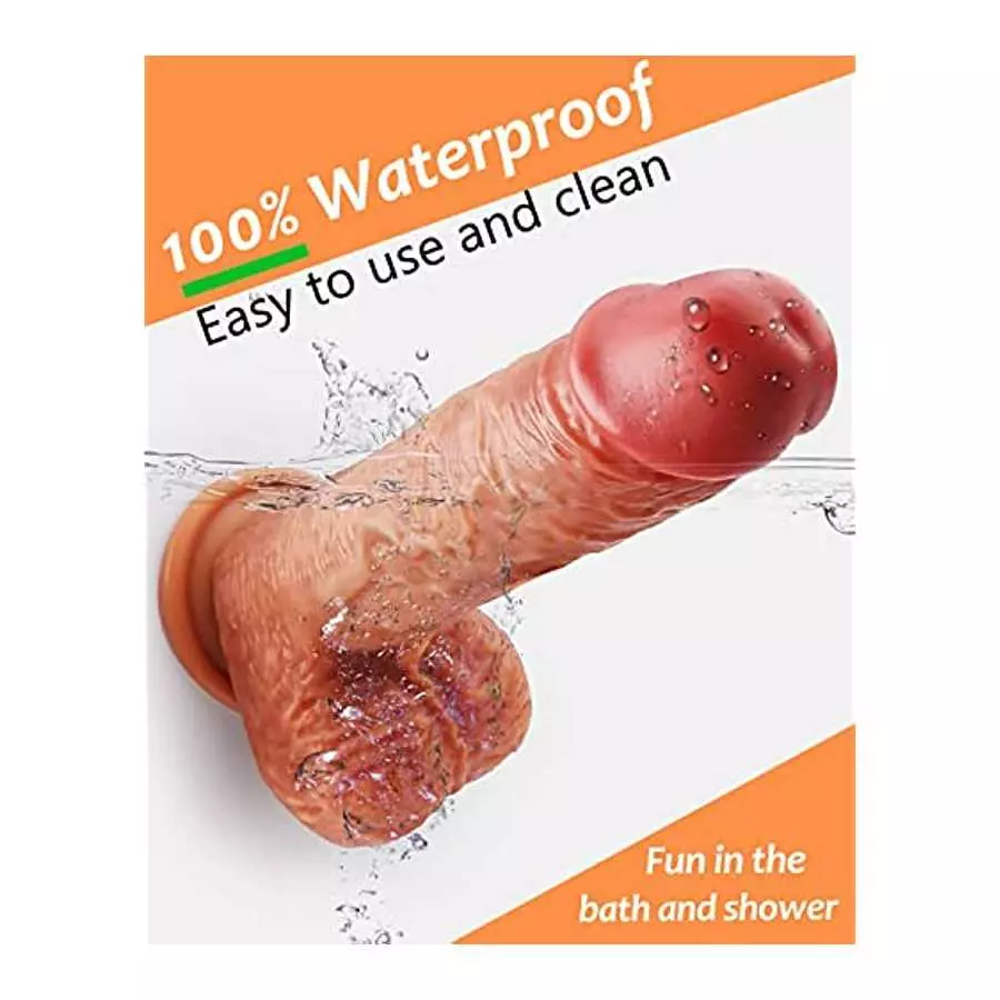 Realistic Silicone Dildo for Women: 8.3 Inch Lifelike Huge Dildo with Strong Suction Cup for Hands-Free Play, Lifelike Anal Dild