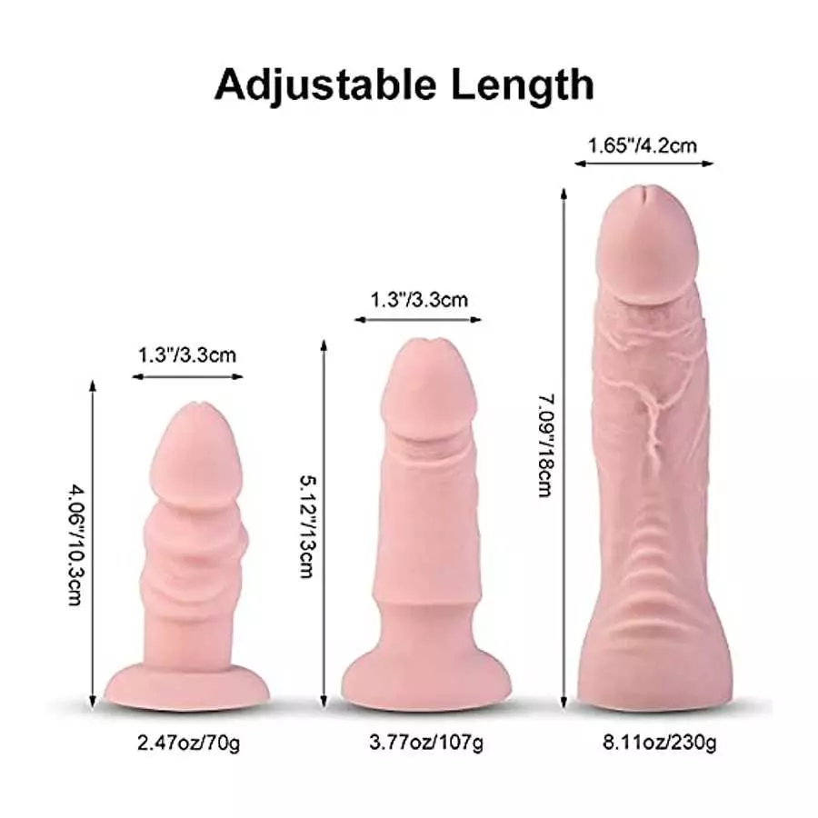 UTIMI Strap-on Dildo 3 Removeable Silicone Dildos,Hollow Strap-on Set Dildo Pants,SM Sex Toys for Men and Women, Female Massage