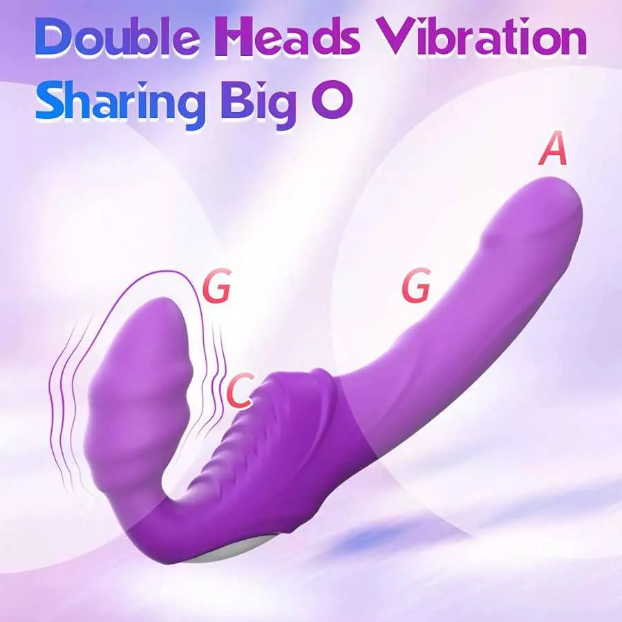 Vibrating Strapless Strap on Dildo Vibrator Sex Toys – Adorime Silicone Rechargeable Remote Control Female Clitoris Stimulate Ad