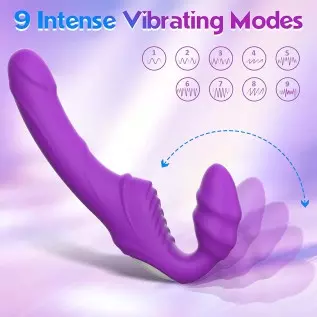 Vibrating Strapless Strap on Dildo Vibrator Sex Toys – Adorime Silicone Rechargeable Remote Control Female Clitoris Stimulate Ad