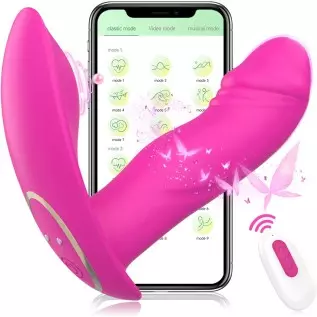 Adult Sex Toys for Women Pleasure-2 in 1 Dildo & Wearable Panty Vibrator with App Remote Control Clitoral & G Spot Dual Sex Stim