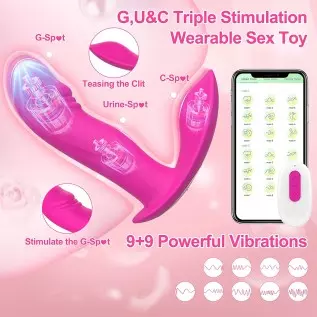 Adult Sex Toys for Women Pleasure-2 in 1 Dildo & Wearable Panty Vibrator with App Remote Control Clitoral & G Spot Dual Sex Stim Adult Sex Toys for Women Pleasure-2 in 1 Dildo & Wearable Panty Vibrator with App Remote Control Clitoral & G Spot Dual Sex Stim