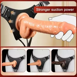 KUUVAL 7.6inches Strap-on Dildo Realistic Dildo with Anal Plug Prostate Massage Strap Harness Adult Sex Toy Suction Cup for Coup KUUVAL 7.6inches Strap-on Dildo Realistic Dildo with Anal Plug Prostate Massage Strap Harness Adult Sex Toy Suction Cup for Coup