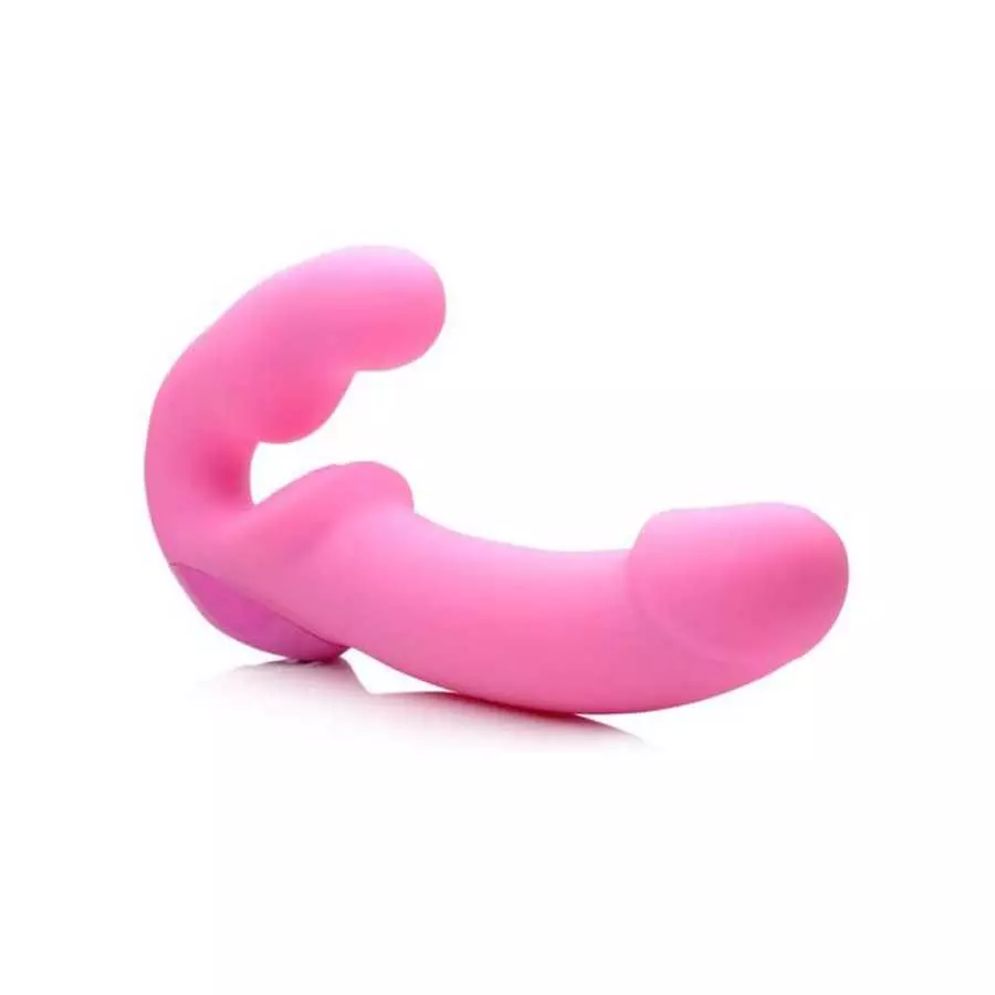 Strap U Evoke Vibrating Strapless Silicone Strap-on Dildo | Harness Free Design, Velvety Smooth with Medium Firmness, Includes R Strap U Evoke Vibrating Strapless Silicone Strap-on Dildo | Harness Free Design, Velvety Smooth with Medium Firmness, Includes R