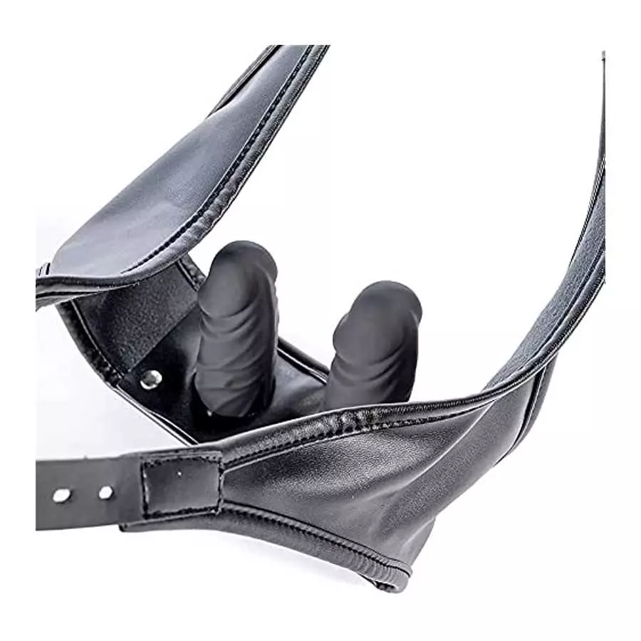 FST Strap-on Set Dildo Pants 2 Removeable Silicone Dildos, G spot Anus Stimulator Vagina Masturbator for Women Couples