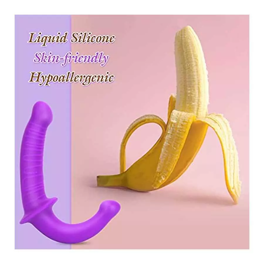 Strapless Strap-on Dildo - Realistic Silicone Dildo for Anal Vagina Stimulation, SEXY SLAVE Liam Double Dong Adult Sex Toy for M