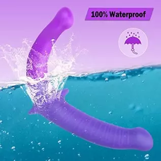 Strapless Strap-on Dildo - Realistic Silicone Dildo for Anal Vagina Stimulation, SEXY SLAVE Liam Double Dong Adult Sex Toy for M