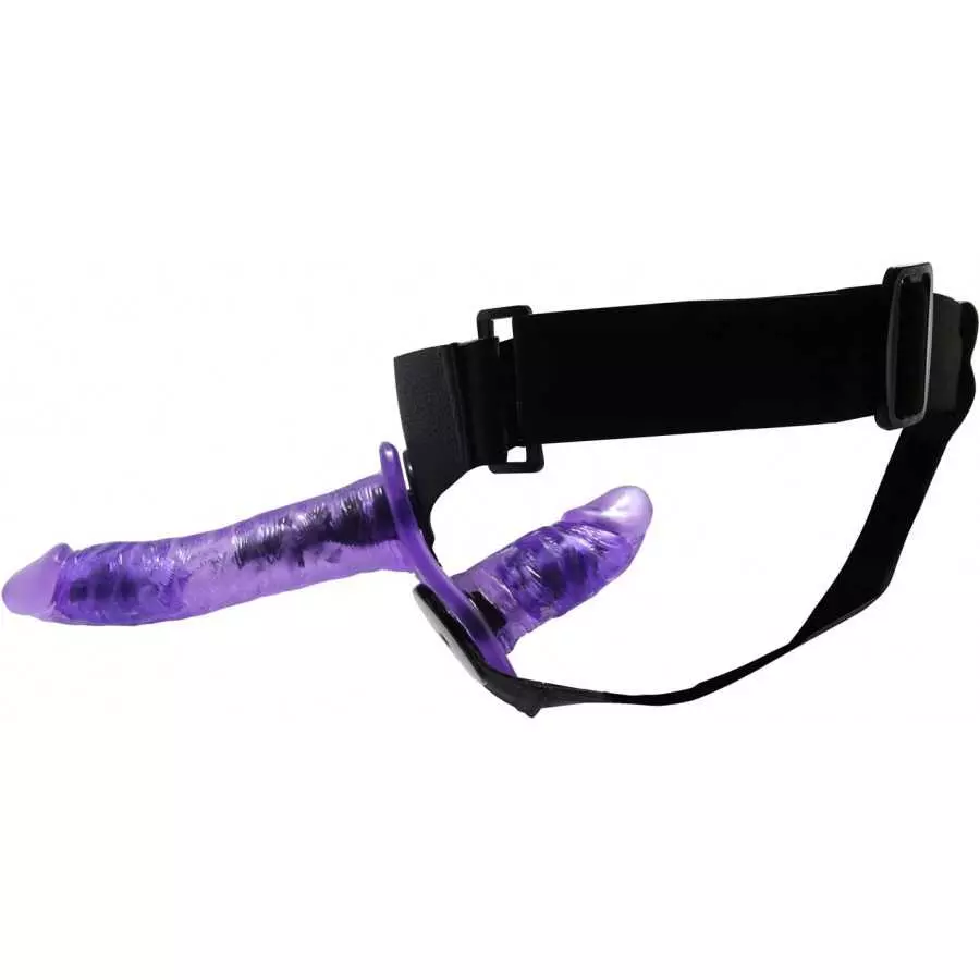 WEMAY Strap-on Double Sided Vibrating Dildo Wearable Vibration Harness Dildos Remote Control Adult Toys Purple