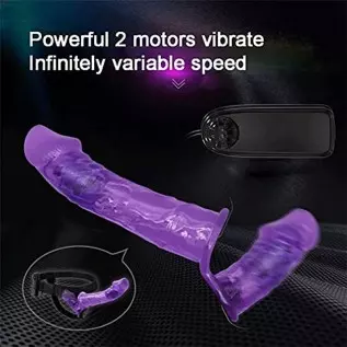 FRRDEI Vibrating Double Sided Realistic Dildo Penetrator Toy Two Ended Strap on Dildo Wearable Harness, Double Headed Dong Penet FRRDEI Vibrating Double Sided Realistic Dildo Penetrator Toy Two Ended Strap on Dildo Wearable Harness, Double Headed Dong Penet
