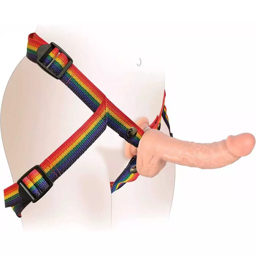 KUUVAL Strap-on Realistic Silicone Dildo, Wearable Sex Harness for Couple Pegging, Women Lesbian Female Masturbation, Sex Fun, 8