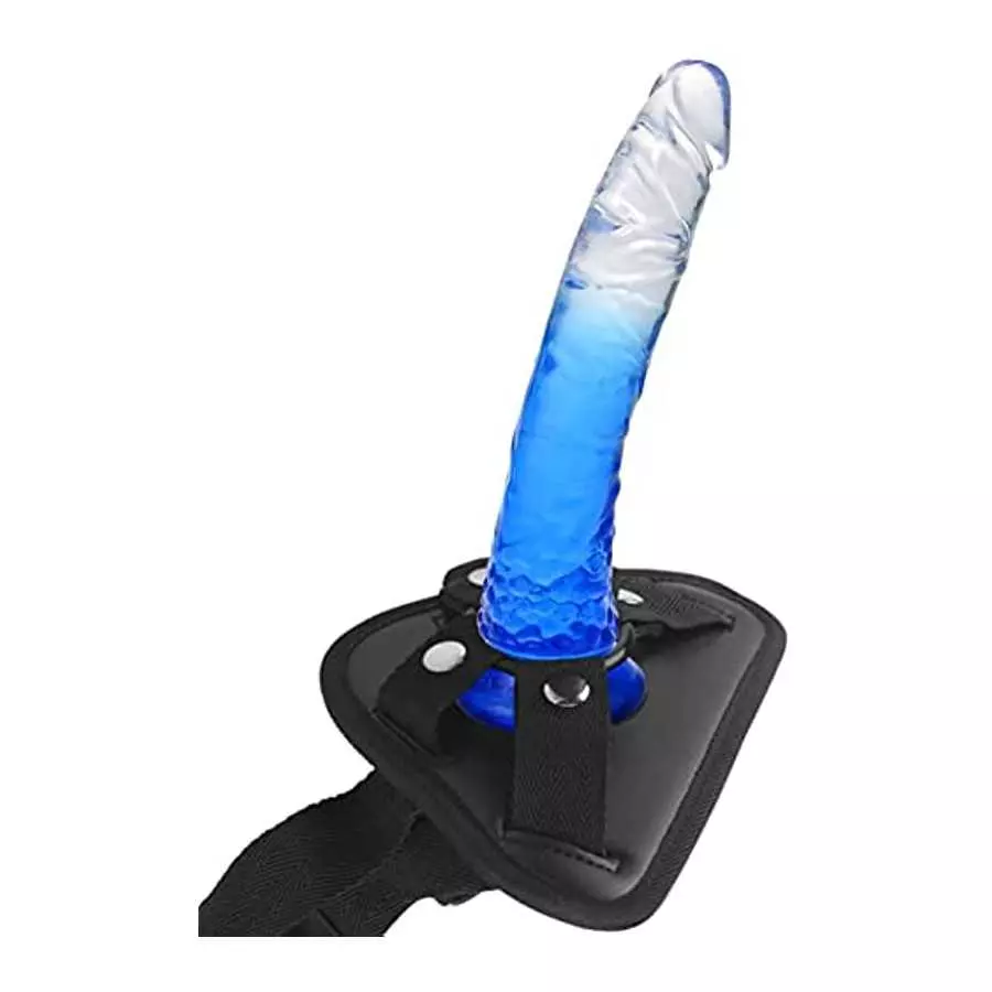 Strap-on Dildos Sex Toys with 7.87 Inches Jelly Penis Wearable Adjustable Realistic Dildo with Strong Suction Cup Transparent Je