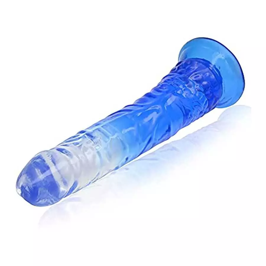 Strap-on Dildos Sex Toys with 7.87 Inches Jelly Penis Wearable Adjustable Realistic Dildo with Strong Suction Cup Transparent Je