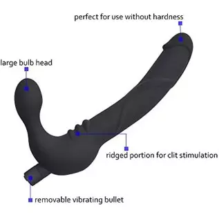 Vibrating Strapless Strap on Dildo Vibrator Silicone USB Rechargeable Female Clitoris Stimulate G-Spot Massager Adult Sex Toys f