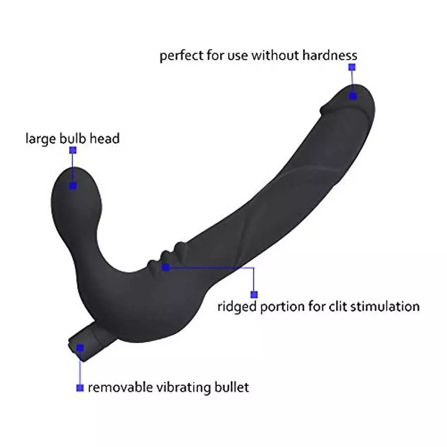 Vibrating Strapless Strap on Dildo Vibrator Silicone USB Rechargeable Female Clitoris Stimulate G-Spot Massager Adult Sex Toys f