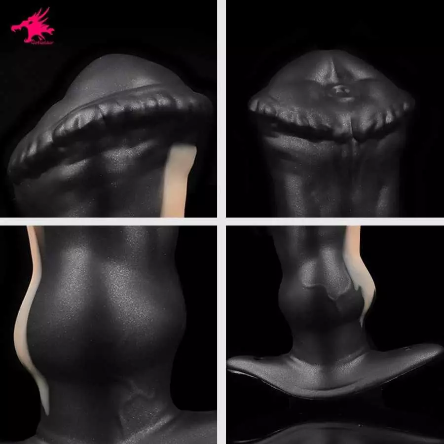 Nothosaur「IPONY」6.1 inch Strap-on Dildo Removeable Silicone Dildos Sex Toys for Men and Women Female Massage- Black & White -XXL