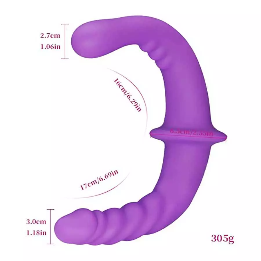 13"Strapless Strap on Dildos， Realistic Silicone Dildo ，Adult Sex Toy ，Double-Ended-Dildos