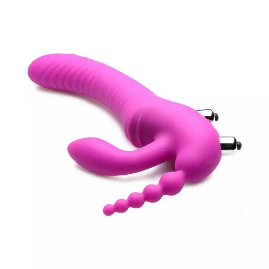 Strap U Regal Rider Vibrating Silicone Strapless Strap On Triple G Dildo Strap U Regal Rider Vibrating Silicone Strapless Strap On Triple G Dildo